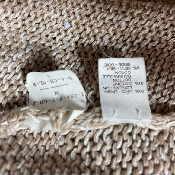 Brunello Cucinelli Linen Silk Blend Cardigan Knit Sweater Medium - Picture 8 of 9